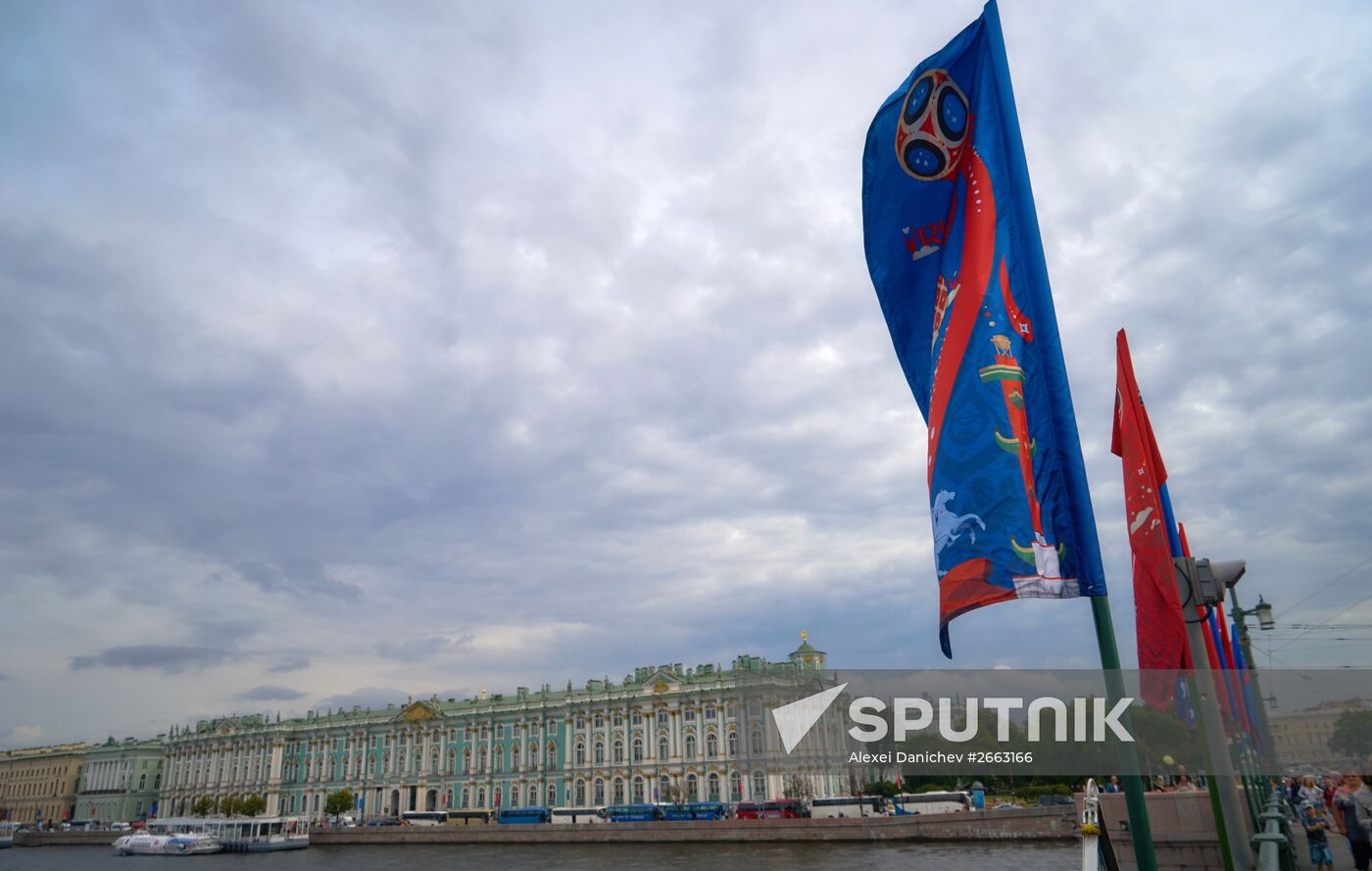 Preparations for preliminary draw of the 2018 FIFA World Cup in St. Petersburg