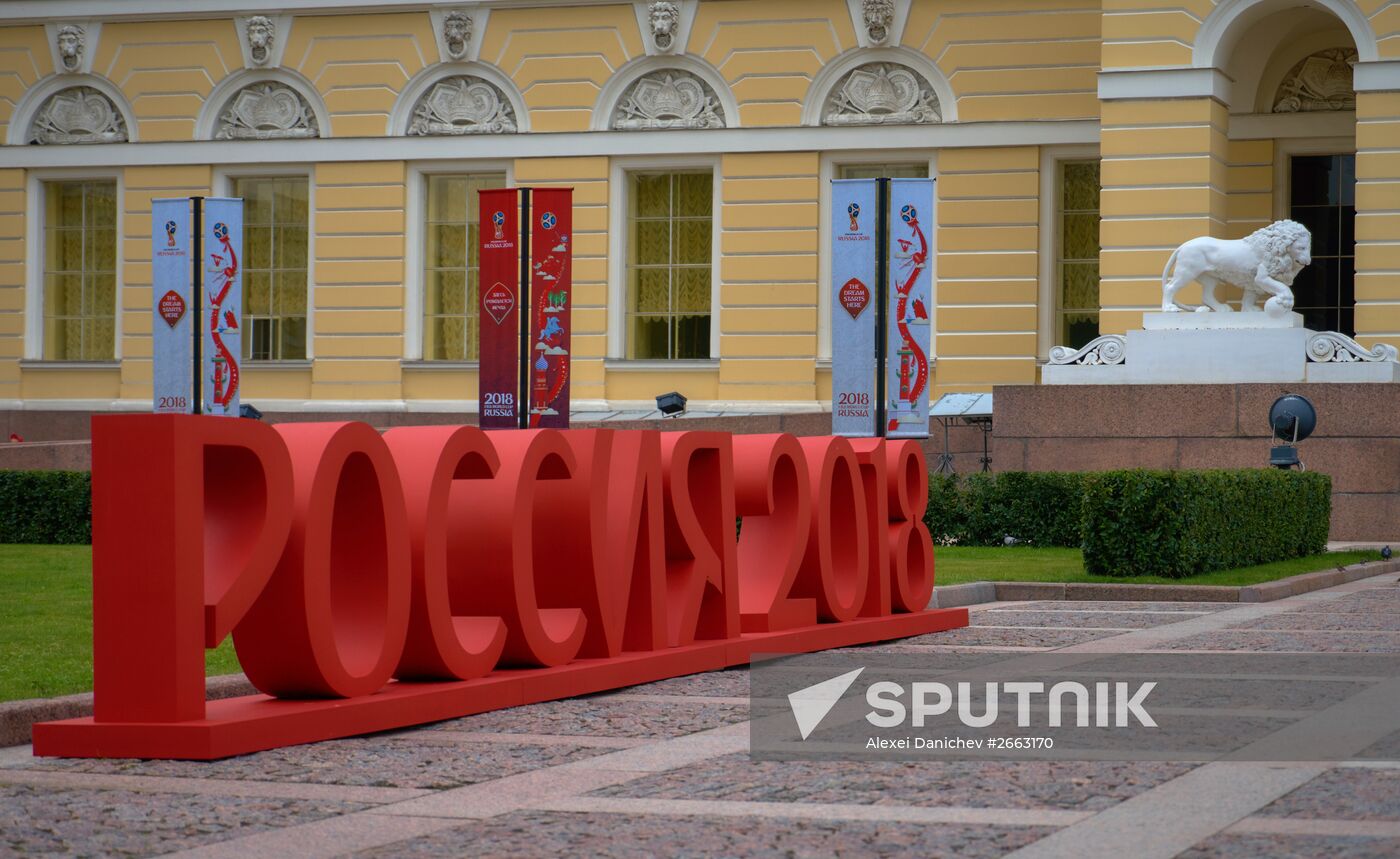 Preparations for preliminary draw of the 2018 FIFA World Cup in St. Petersburg