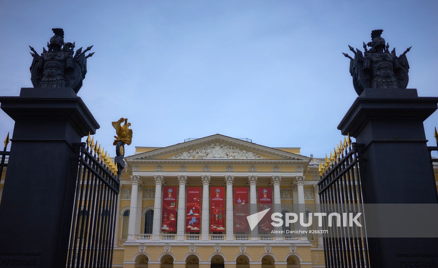 Preparations for preliminary draw of the 2018 FIFA World Cup in St. Petersburg