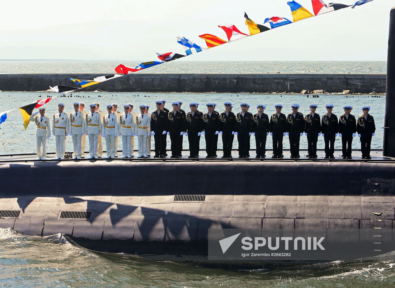 Rehearsal for Navy Day parade in Baltiysk