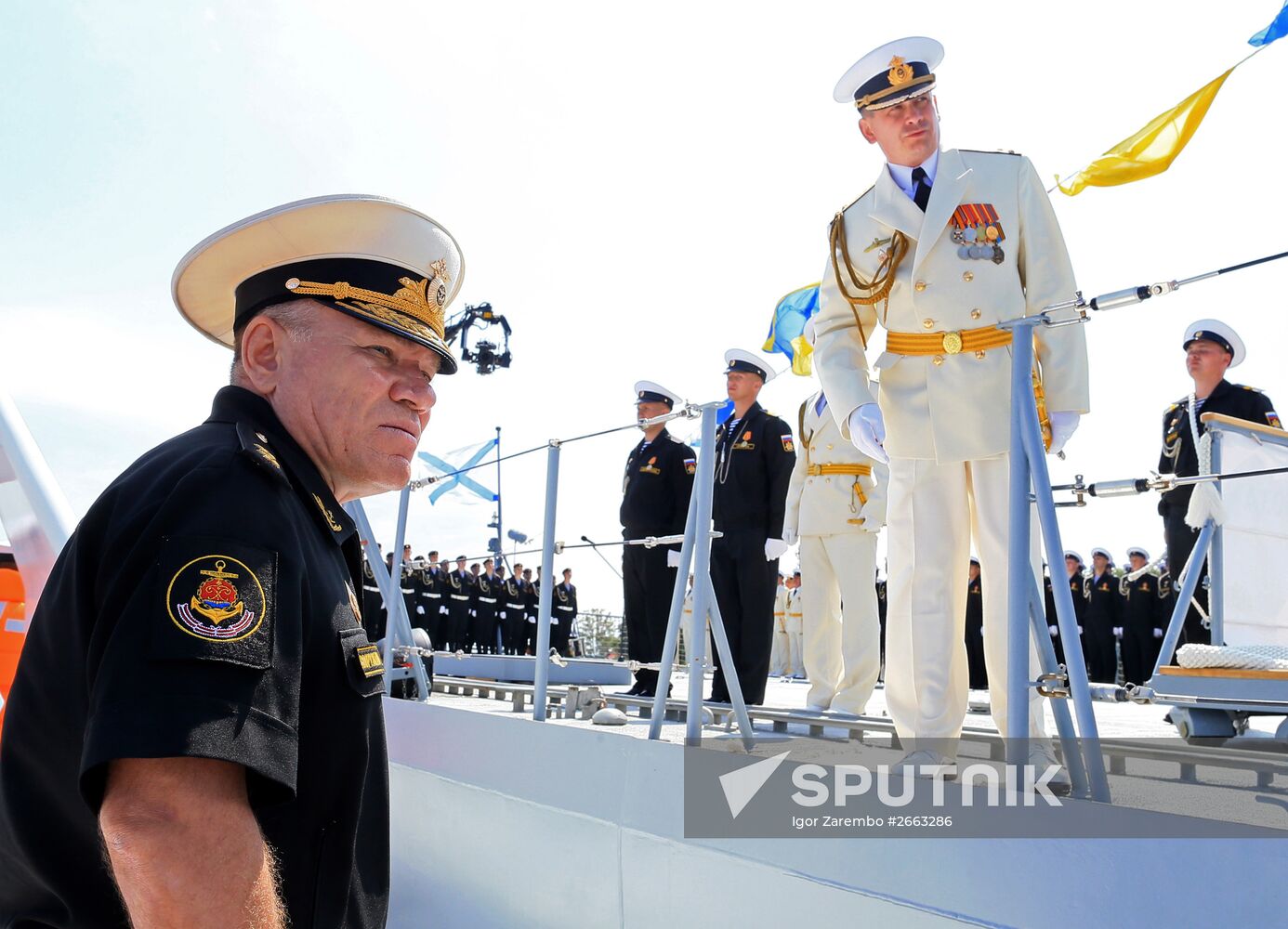 Rehearsal for Navy Day parade in Baltiysk