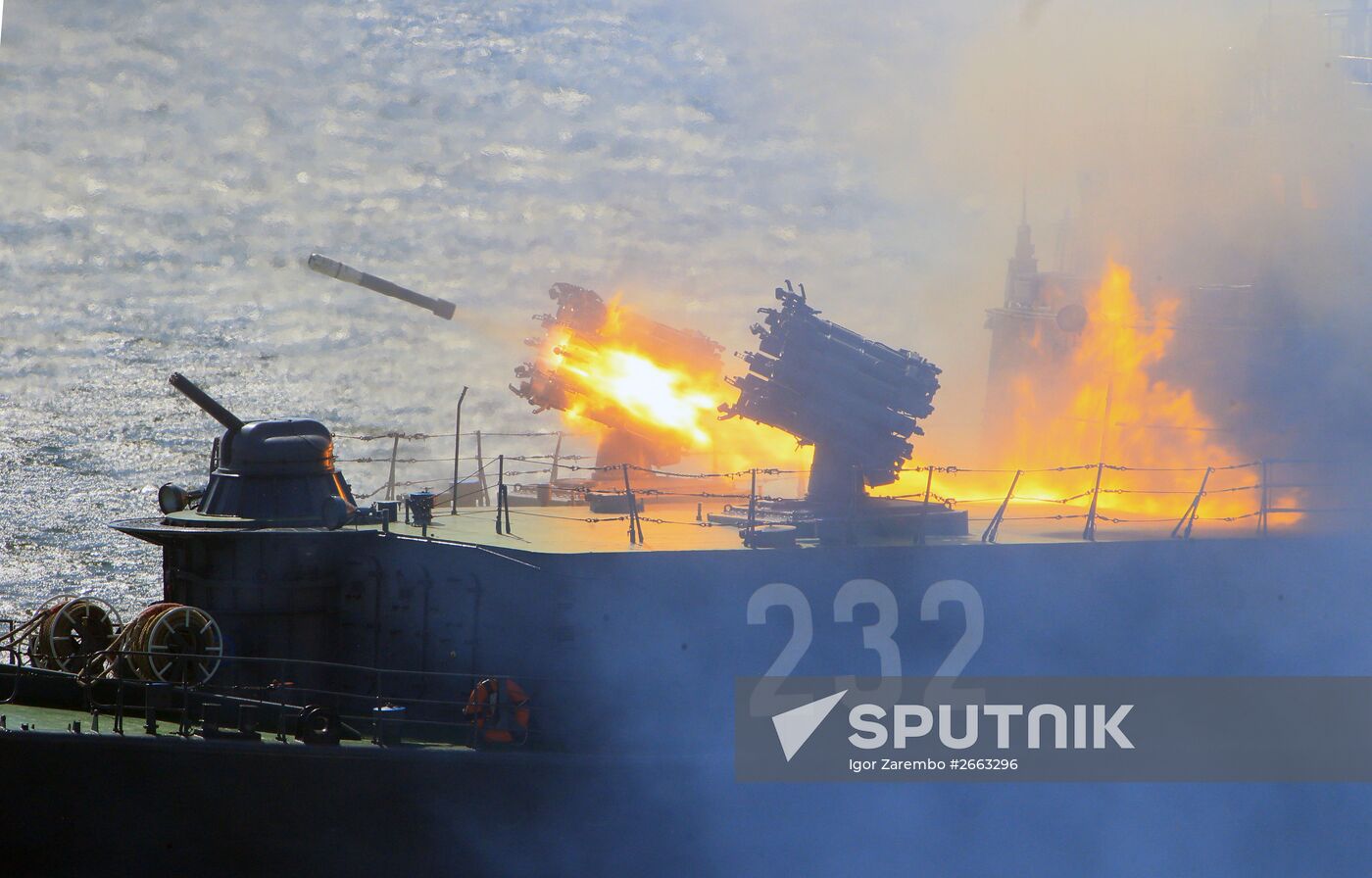 Rehearsal for Navy Day parade in Baltiysk
