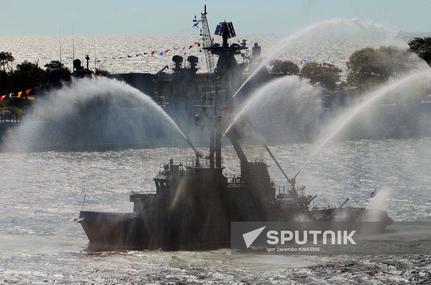 Rehearsal for Navy Day parade in Baltiysk