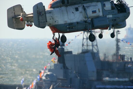 Rehearsal for Navy Day parade in Baltiysk