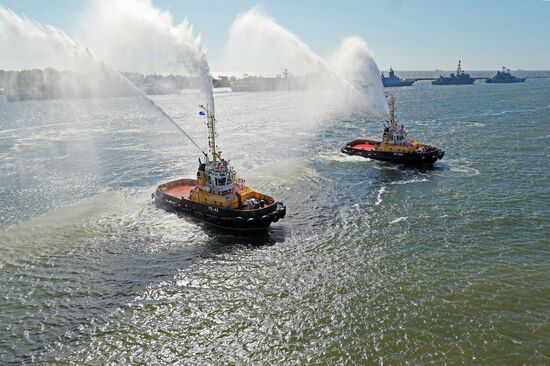 Rehearsal for Navy Day Parade in Baltiysk