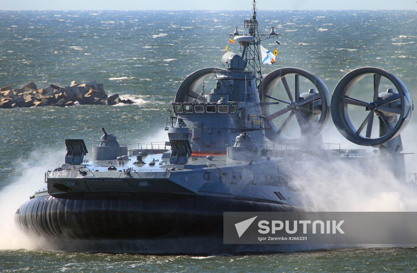 Rehearsal for Navy Day Parade in Baltiysk