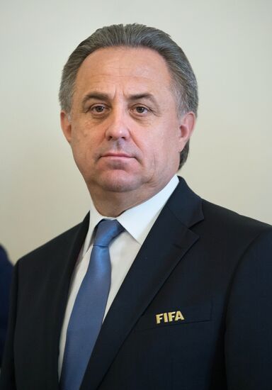 President Vladimir Putin meets with FIFA Presidentt Sepp Blatter