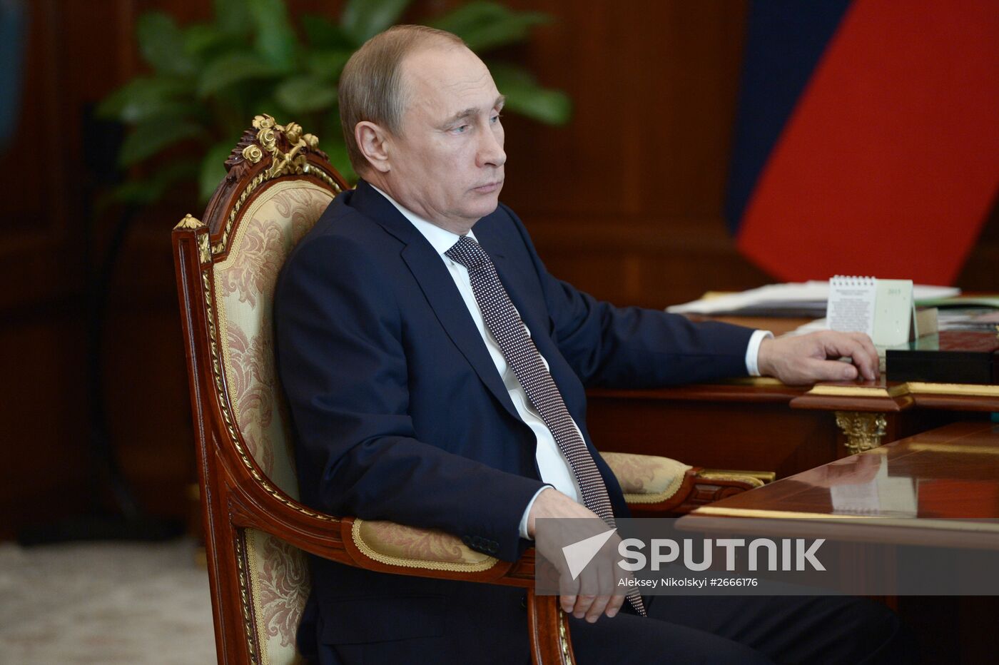 Russian President Vladimir Putin's meeting with Liberal Democratic Party leader Vladimir Zhirinovsky