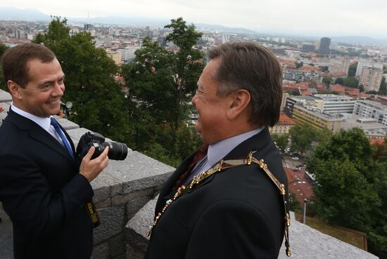 Russian Prime Minister Dmitry Medvedev's working visit to Slovenia. Day two