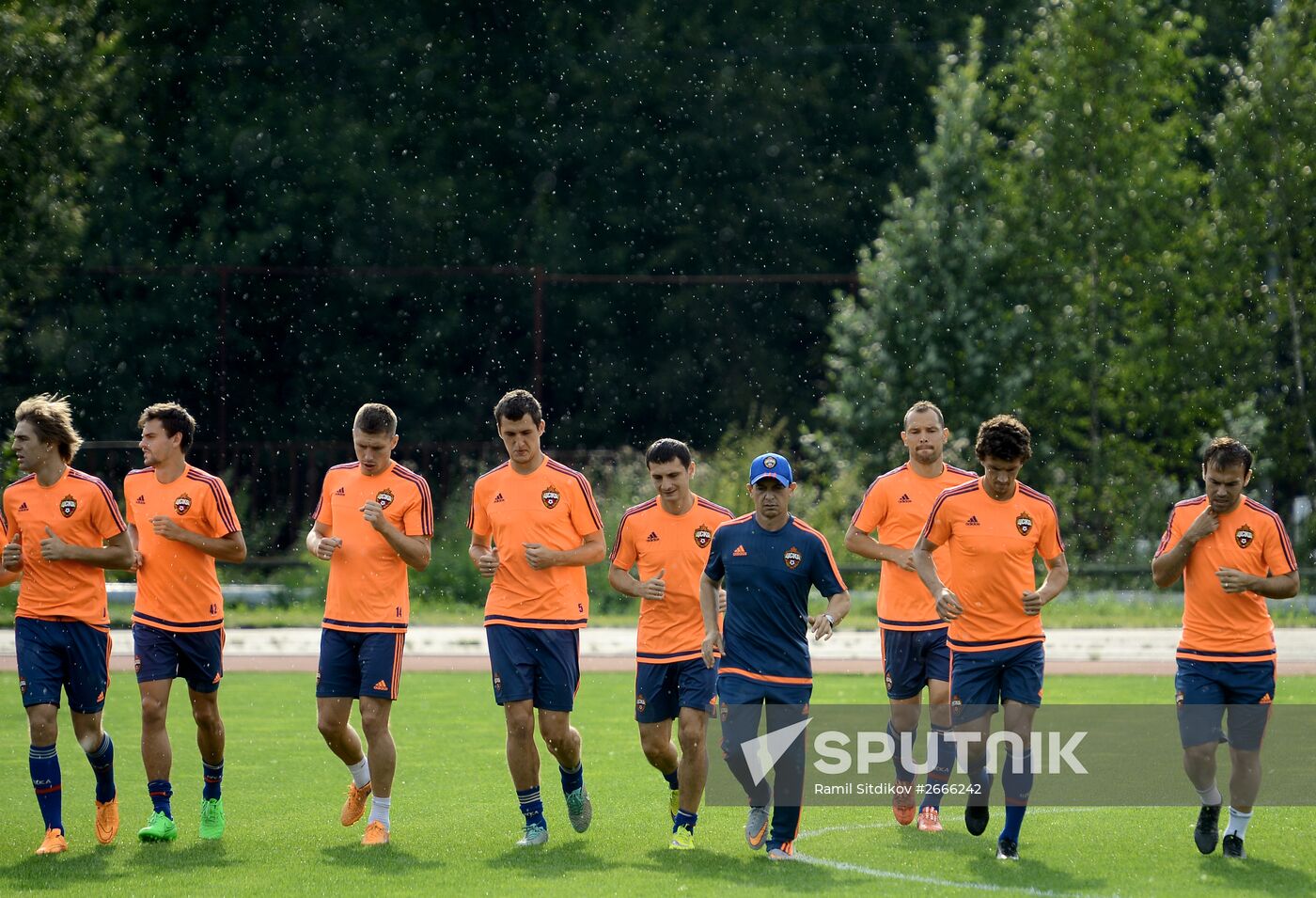 Football. UEFA Champions League. PFC CSKA training session