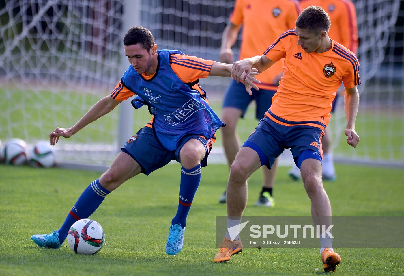 Football. UEFA Champions League. PFC CSKA training session