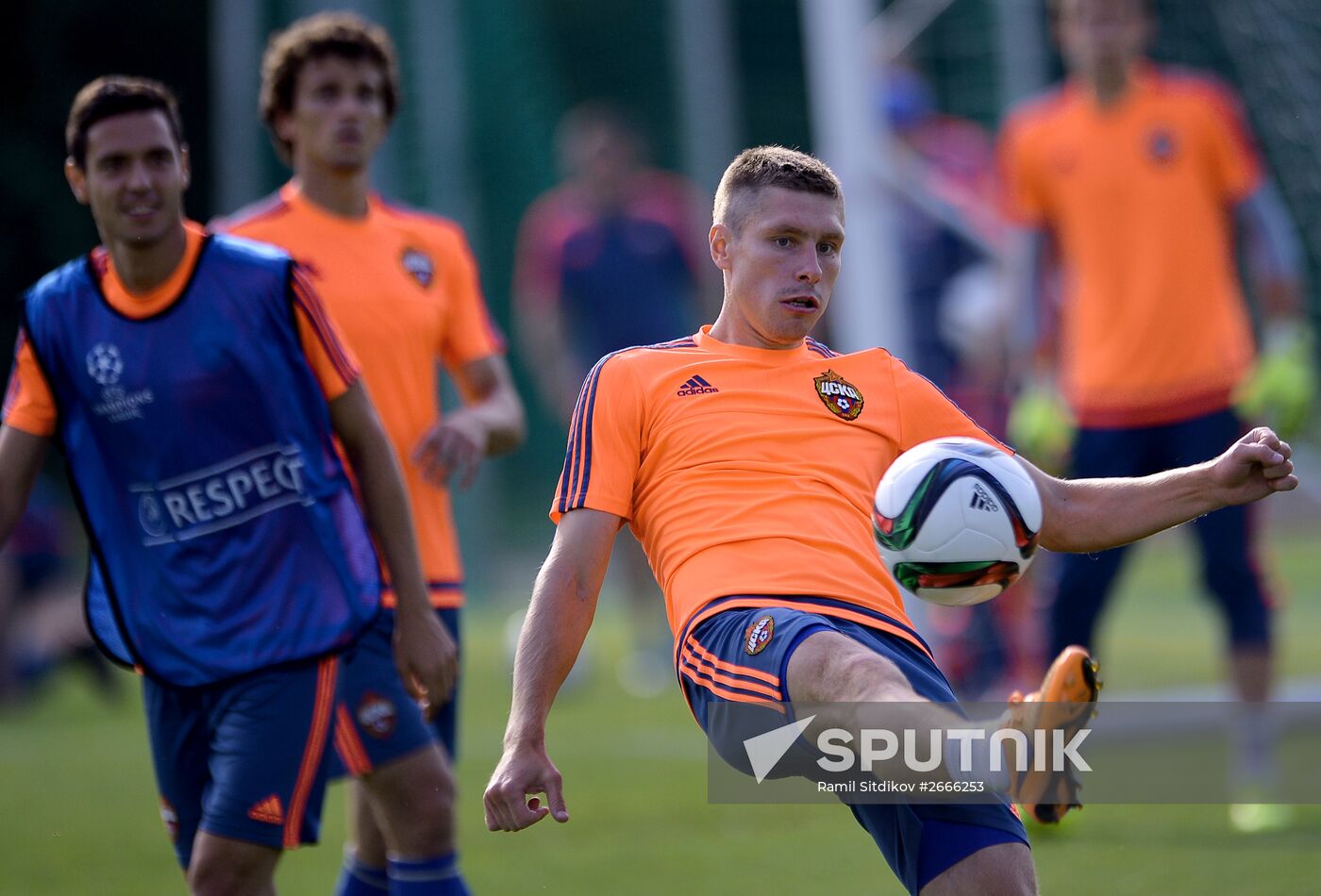 Football. UEFA Champions League. PFC CSKA training session