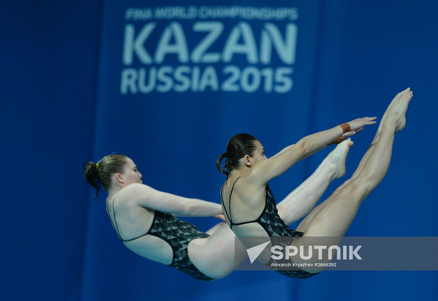 2015 FINA World Championships. Women's synchronised 10m platform diving