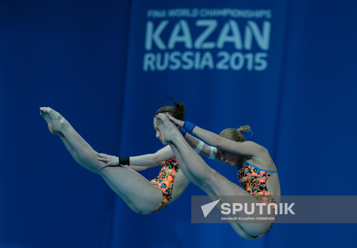 2015 FINA World Championships. Women's synchronised 10m platform diving
