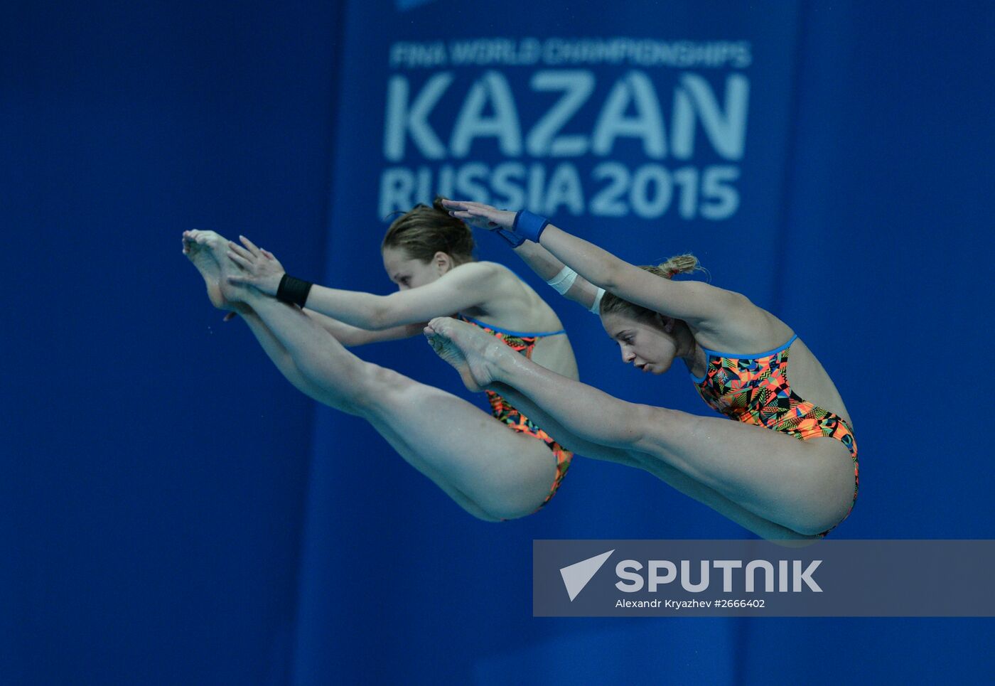 2015 FINA World Championships. Women's synchronised 10m platform diving