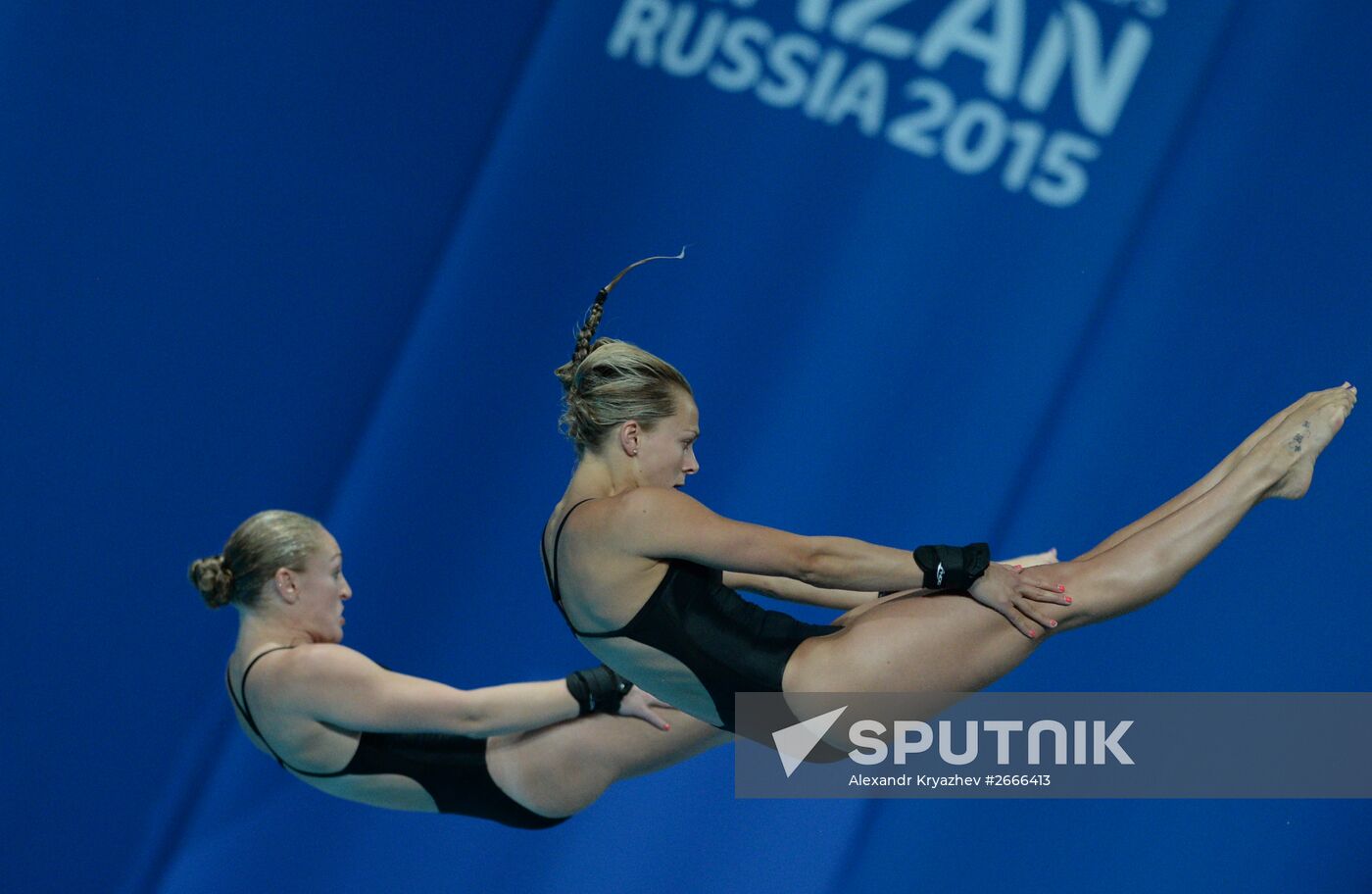 2015 FINA World Championships. Women's synchronised 10m platform diving