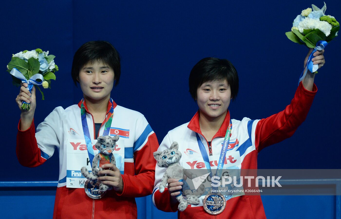 2015 FINA World Championships. Women's synchronised 10m platform diving