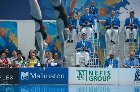 2015 FINA World Championships. Women's synchronised 10m platform diving