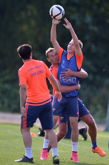 Football. Champions League. CSKA Football Club in training