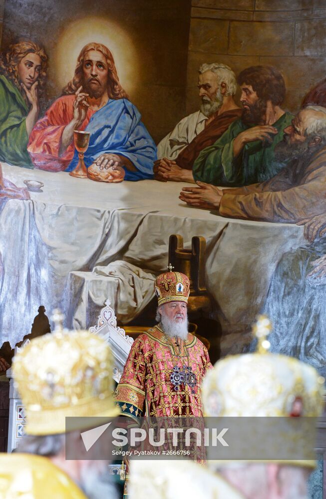 Patriarch Kirill holds divine service on the day of remembering Holy Prince Vladimir Equal to the Apostles