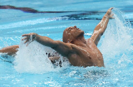 16th 2015 World Aquatics Championships. Synchronized swimming. Duos. Free program. Preliminary Round