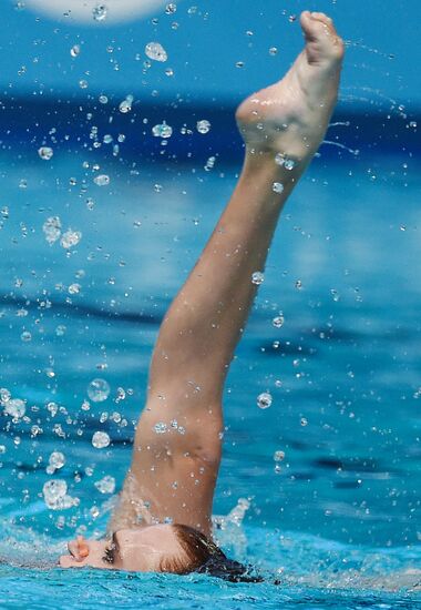 16th 2015 World Aquatics Championships. Synchronized swimming. Duos. Free program. Preliminary Round