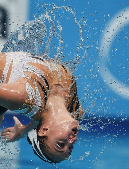 16th 2015 World Aquatics Championships. Synchronized swimming. Duos. Free program. Preliminary Round