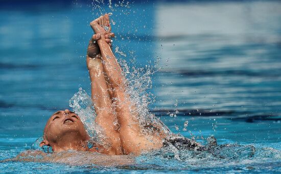 16th 2015 World Aquatics Championships. Synchronized swimming. Duos. Free program. Preliminary Round