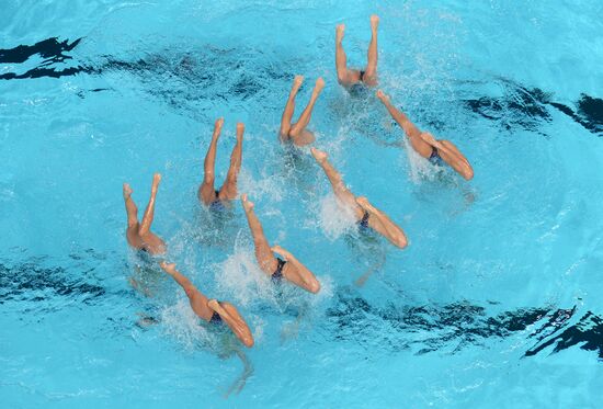 FINA World Championships 2015. Synchronized swimming. Team free routine preliminaries