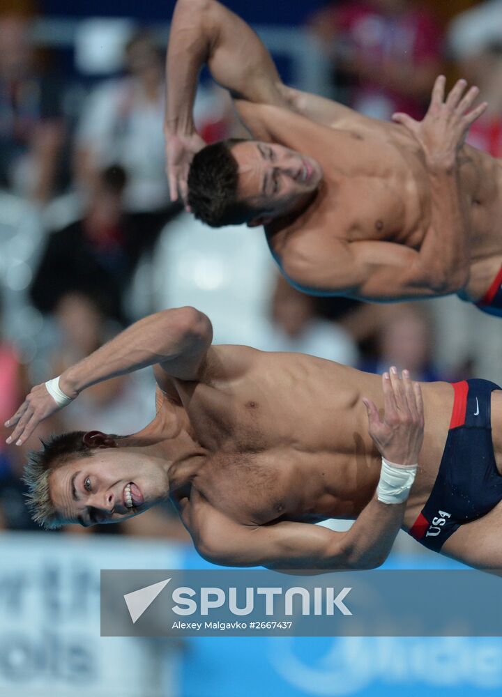 16th FINA World Aquatics Championships. Synchronized diving. Men. 3m springboard. Finals