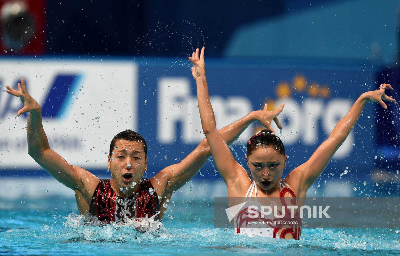 FINA 2015 World Championships. Synchronized swimming. Mixed duets. Free routine. Finals