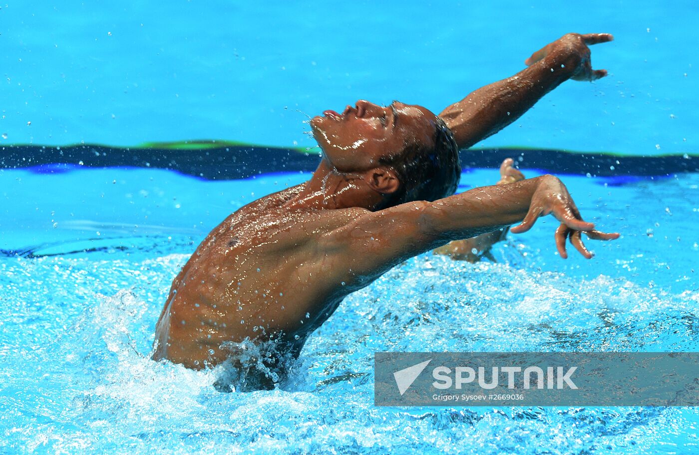 FINA 2015 World Championships. Synchronized swimming. Mixed duets. Free routine. Finals