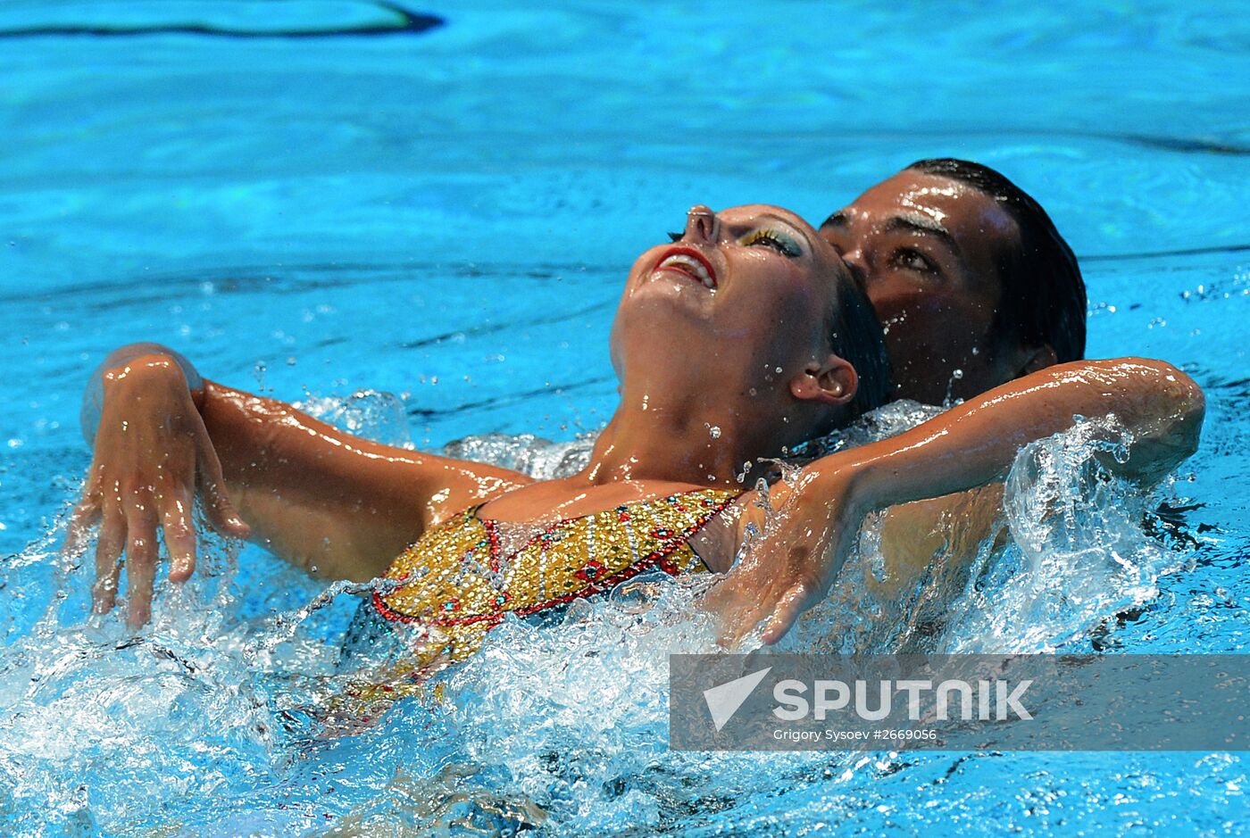 FINA 2015 World Championships. Synchronized swimming. Mixed duets. Free routine. Finals