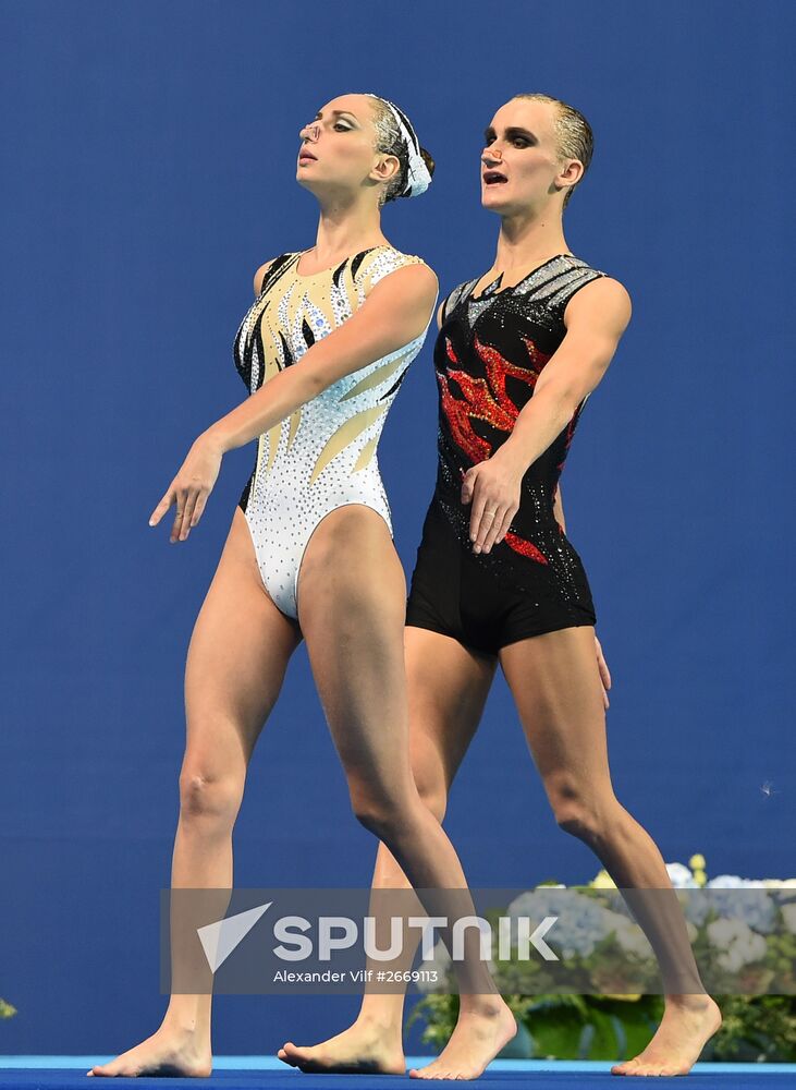 FINA 2015 World Championships. Synchronized swimming. Mixed duets. Free routine. Finals
