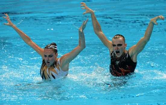 FINA 2015 World Championships. Synchronized swimming. Mixed duets. Free routine. Finals