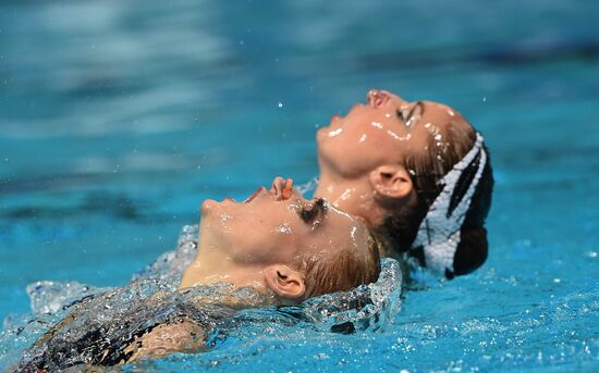 FINA 2015 World Championships. Synchronized swimming. Mixed duet free finaled duet swimming. Solo. Free routine. Finals