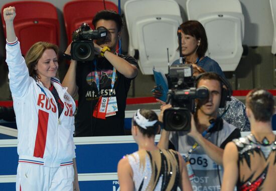 FINA 2015 World Championships. Synchronized swimming. Mixed duet free finaled duet swimming. Solo. Free routine. Finals