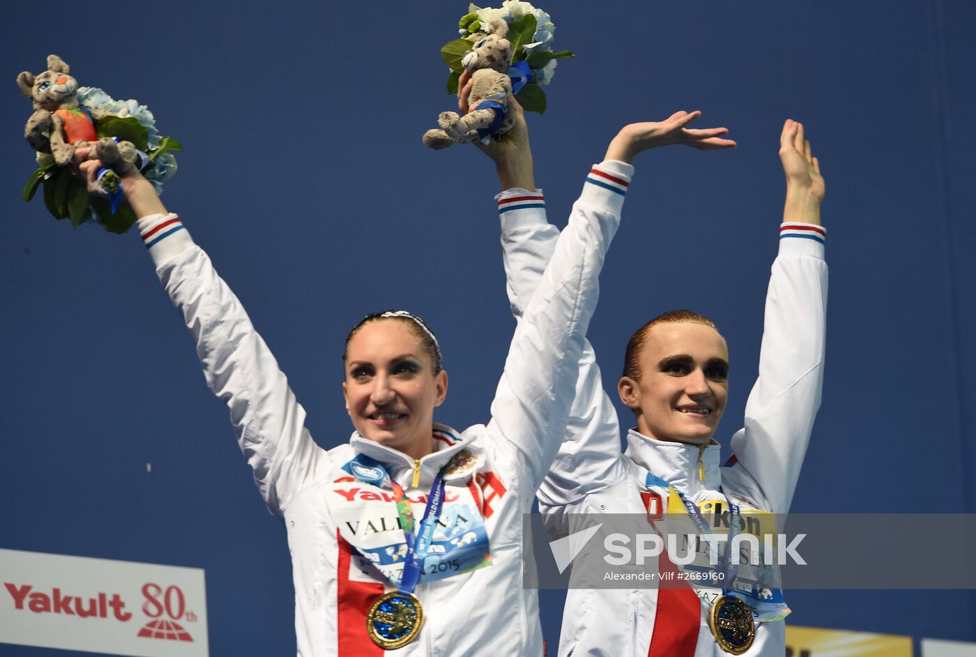 FINA 2015 World Championships. Synchronized swimming. Mixed duet free finaled duet swimming. Solo. Free routine. Finals