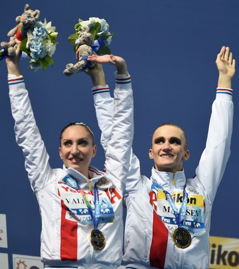 FINA 2015 World Championships. Synchronized swimming. Mixed duet free finaled duet swimming. Solo. Free routine. Finals