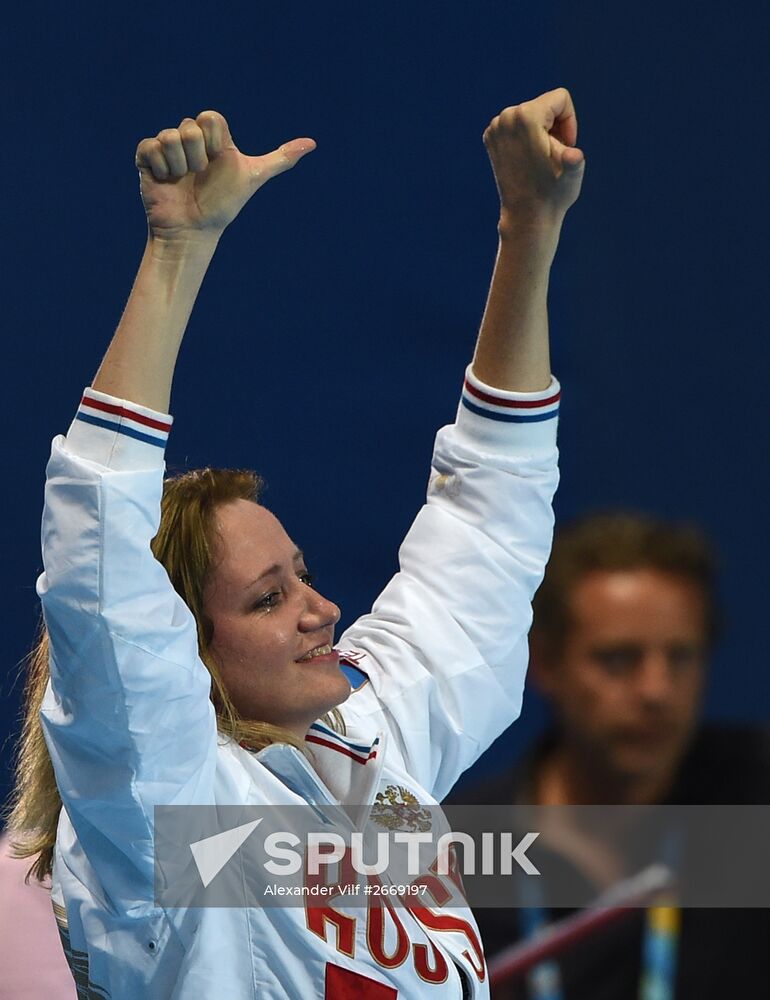 FINA 2015 World Championships. Synchronized swimming. Mixed duet free finaled duet swimming. Solo. Free routine. Finals