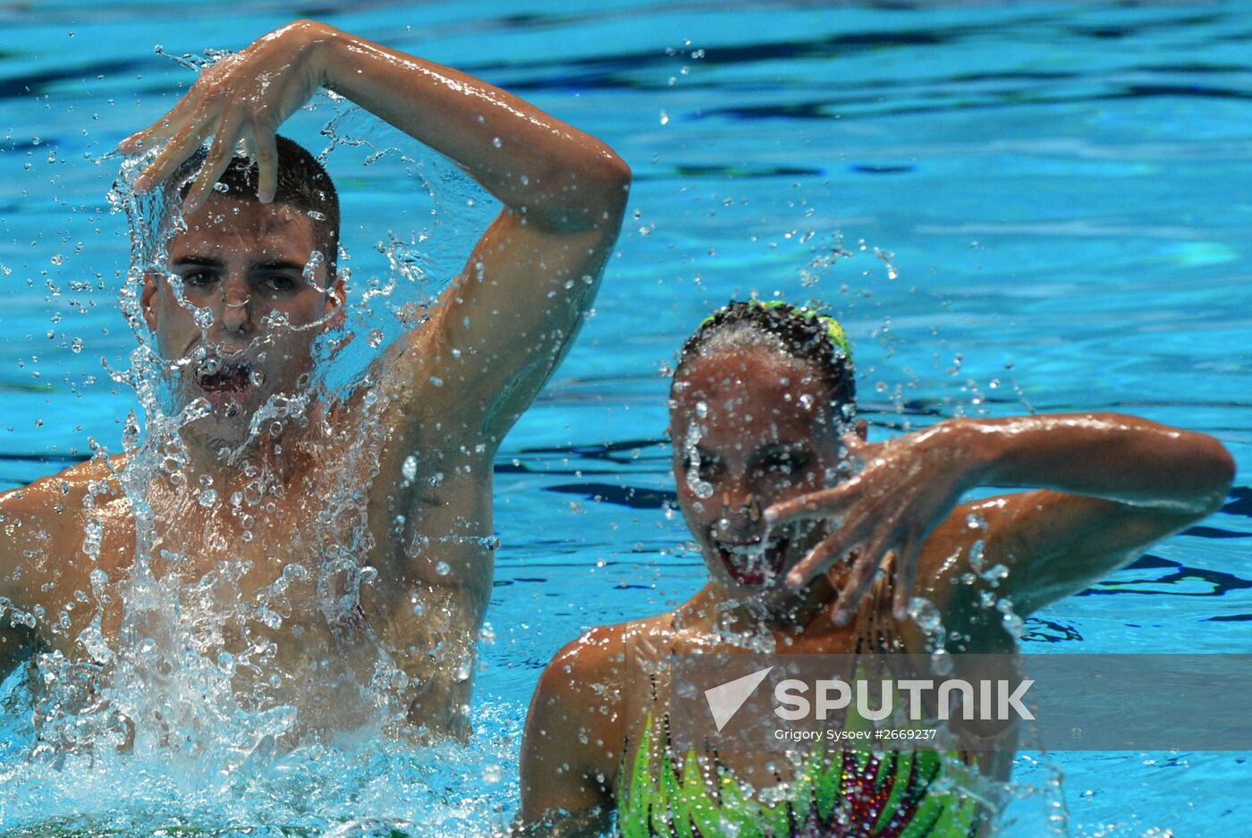 2015 FINA World Championships. Synchronized swimming. Mixed duets. Free routine. Finals