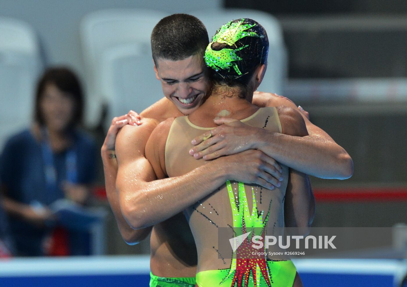 2015 FINA World Championships. Synchronized swimming. Mixed duets. Free routine. Finals