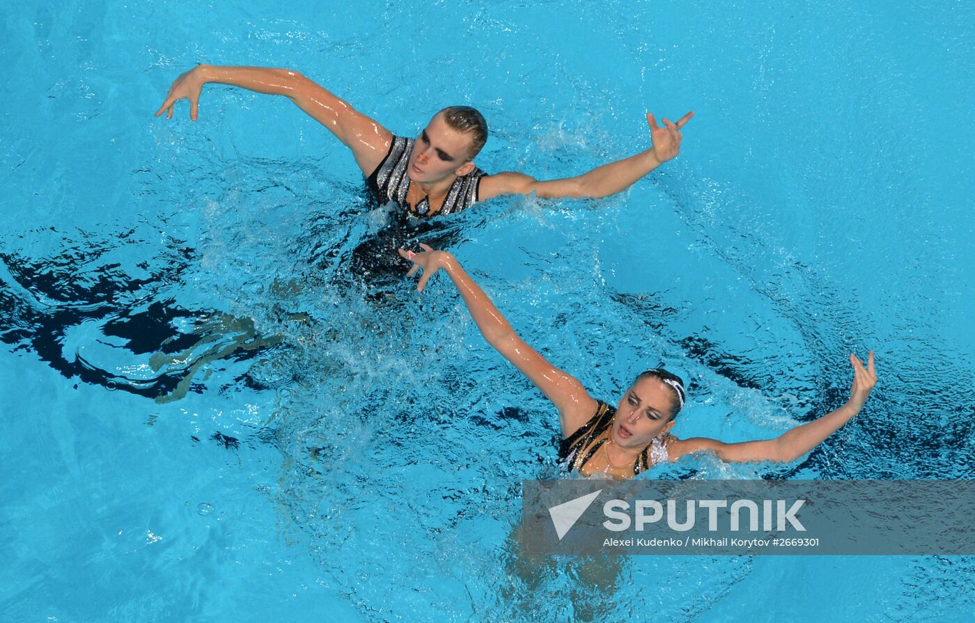 FINA 2015 World Championships. Synchronized swimming. Mixed duets. Free routine. Finals