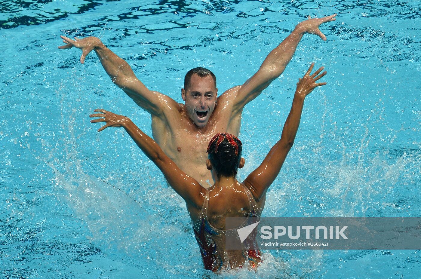 FINA 2015 World Championships. Synchronized swimming. Mixed duet. Free routine. Finals