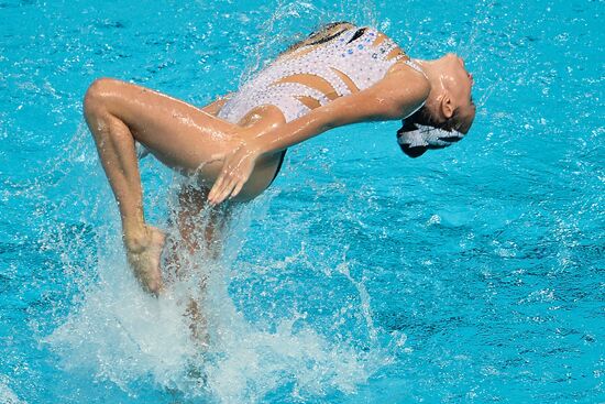 FINA 2015 World Championships. Synchronized swimming. Mixed duet free finaled duet swimming. Solo. Free routine. Finals