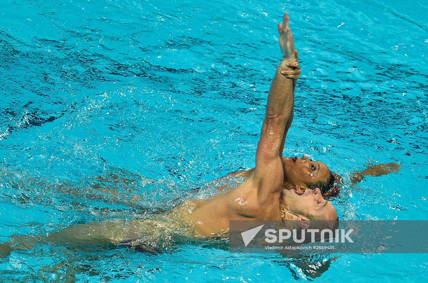 FINA 2015 World Championships. Synchronized swimming. Mixed duet. Free routine. Finals