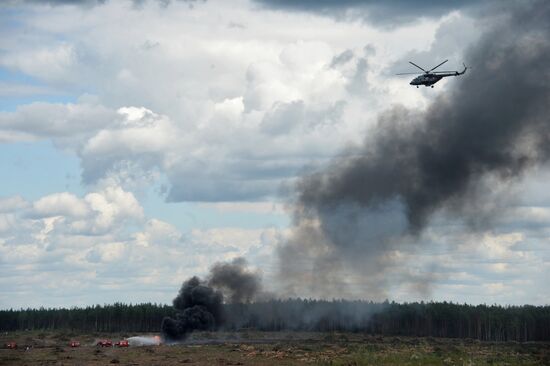 MI-28 helicopter crashes in Ryazan Region