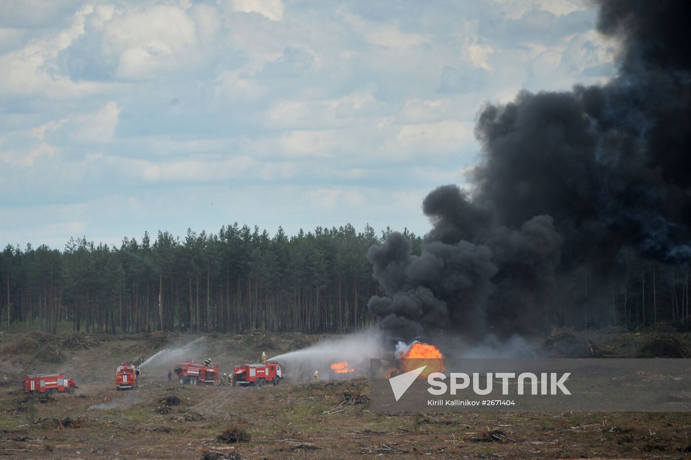 MI-28 helicopter crashes in Ryazan Region