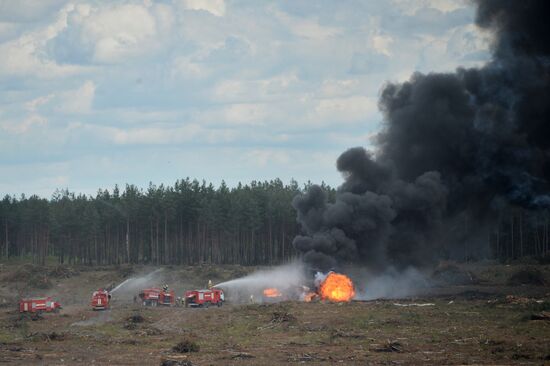 MI-28 helicopter crashes in Ryazan Region