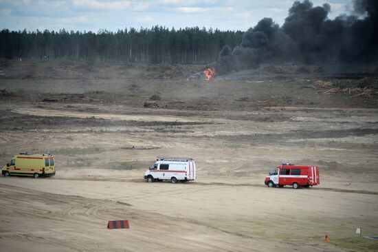 MI-28 helicopter crashes in Ryazan Region